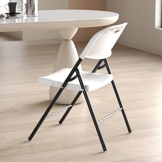 Nazhura 350 Weight Limit Heavy Duty Plastic Folding Chair - Image 8