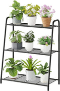 3-Tier Corner Plant Stand, Metal Black Flower Pot Rack, Indoor Outdoor Heavy by Wieghda