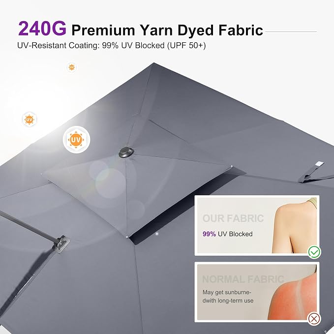 PURPLE LEAF Cantilever Umbrella - Image 2