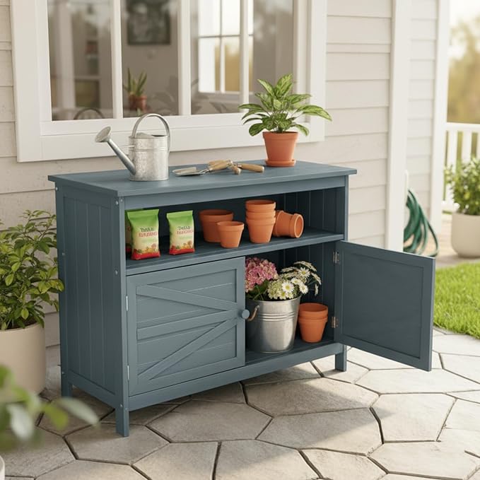 HIPS All-Weather Outdoor Storage Cabinet, Outdoor Sideboard - Image 2