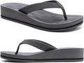COFACE Flip Flops for Women With Comfortable Arch Support Ladies Fashion Platform Thong Sandals Soft Yoga Mat Sole For Beach/Indoor Outdoor