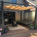 PURPLE LEAF Outdoor Retractable Pergola 10' X 12' Canopy Aluminum, Custom Shade by PURPLELEAF