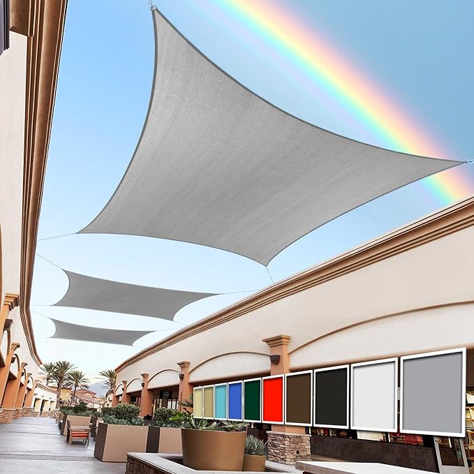 Royal Shade 6' x 24' Grey Rectangle Square Sun Shade Sail Order to Make by RoyalShade
