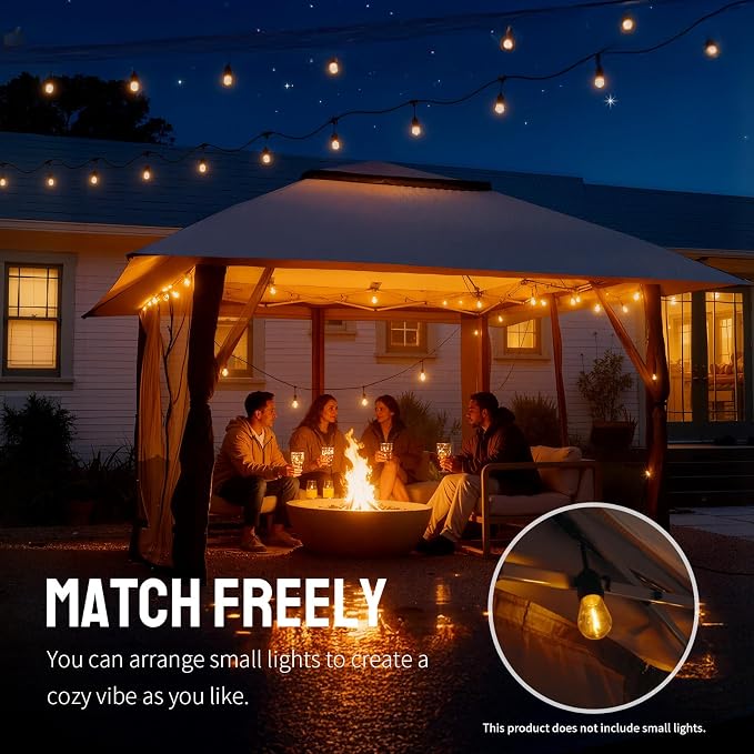 CROWN SHADES 11x11 Pop Up Gazebo, Outdoor Canopy Tent, One Push Instant Gazebo - Image 7
