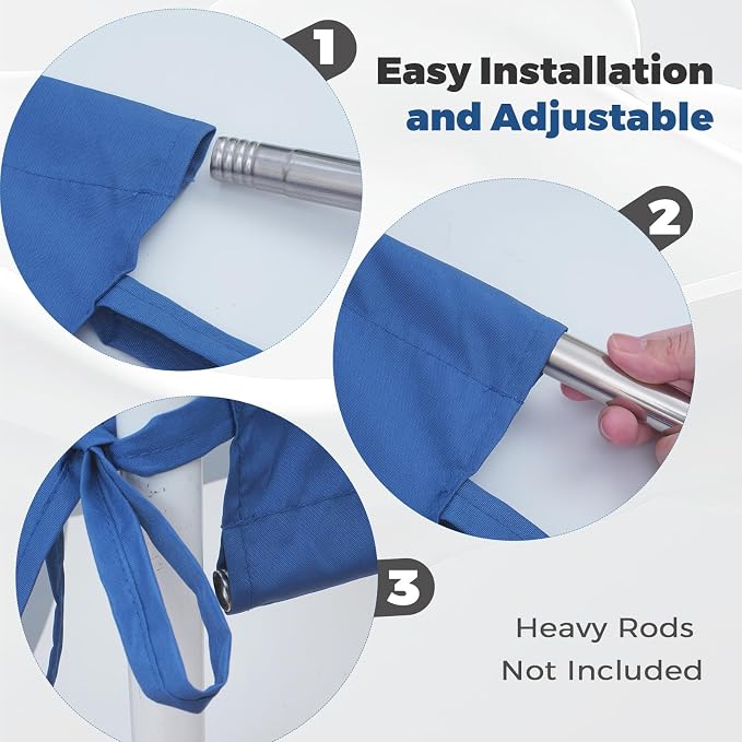 17' x 6.8' Waterproof Pergola Canopy Replacement Cover, Royal Blue | Waterproof - Image 4