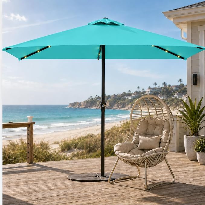 6.5 x 10ft Rectangular Patio Umbrella - Image 2