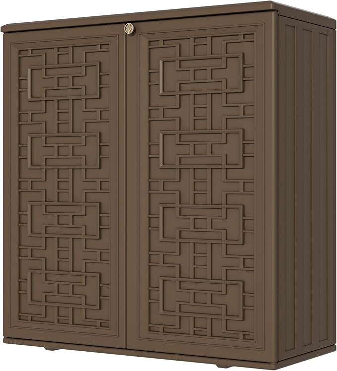 Mrosaa Storage Box Outdoor Caninet, Resin Indoor Storage Box Waterproof Outdoor by Mrosaa