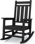 Oversized Outdoor Rocking Chair, HDPE Patio Rockers by KINGYES