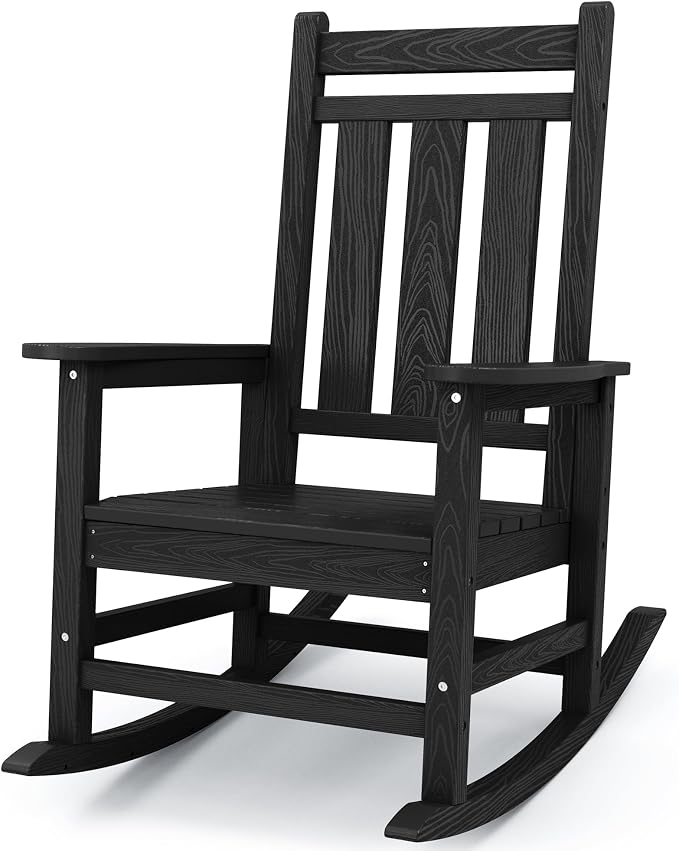 Oversized Outdoor Rocking Chair, HDPE Patio Rockers by KINGYES