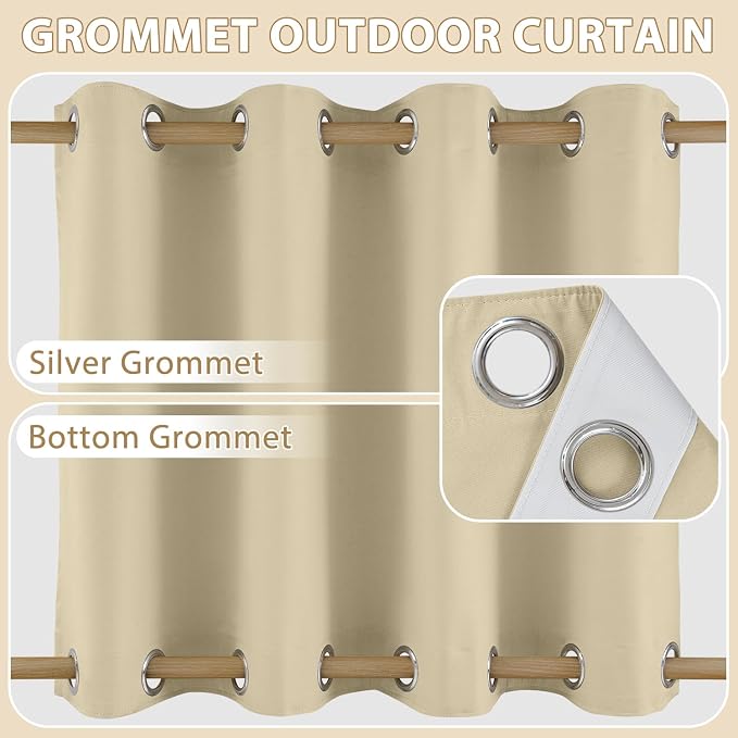 HDCAXKJ Waterproof Outdoor Curtains - Image 3