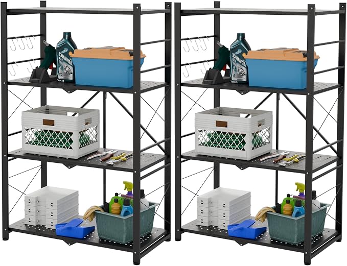 4 Tier Greenhouse Shelving Unit, Plant Stand, 2 Pack, No Assembly Required by INTERHUT
