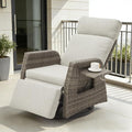 Patio Swivel Rattan Recliner by Unknown