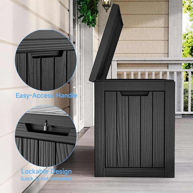 56 Gallon Outdoor Storage Box Waterproof UV Resistant Deck Box | Lockable - Image 4