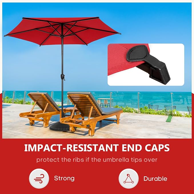 Abba Patio 9FT Lyon Outdoor Patio Umbrella Outdoor Table Umbrella - Image 4