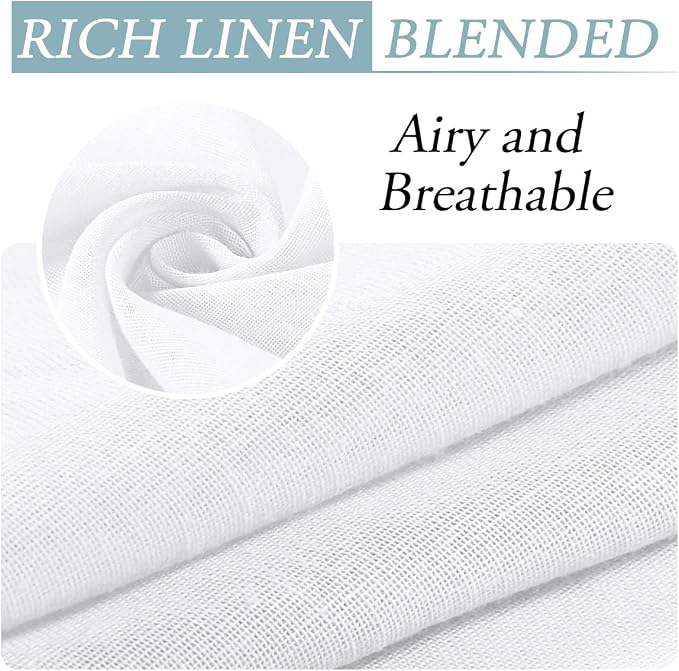 H.VERSAILTEX Outdoor Linen Sheer Curtains - Image 4