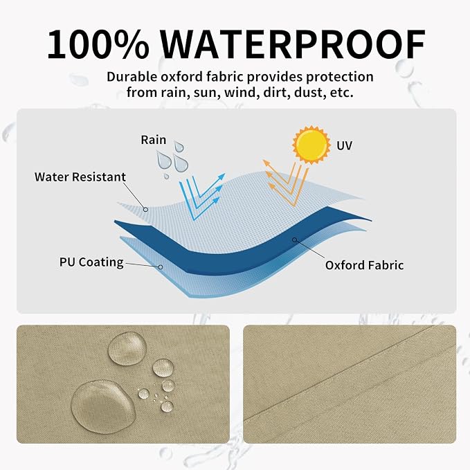 Easy-Going 100% Waterproof Outdoor Curtains Windproof Weatherproof Porch - Image 2