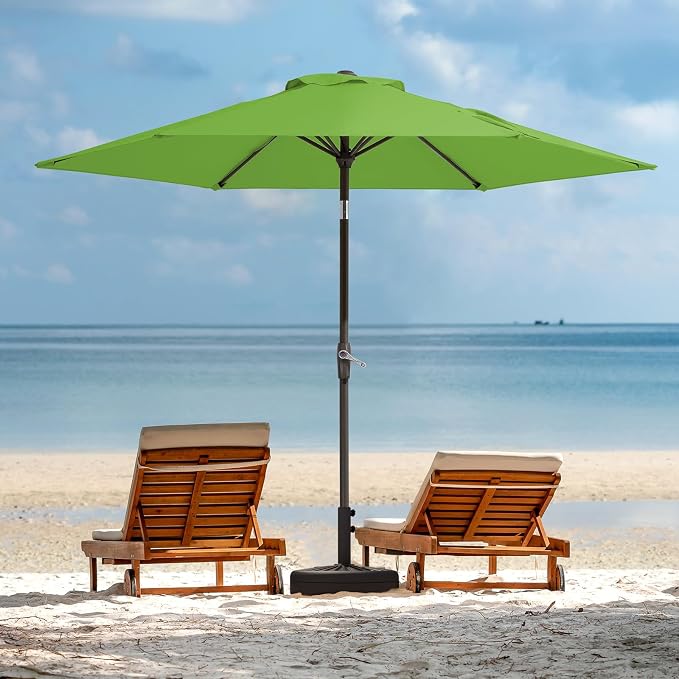 JEAREY 7.5 ft Outdoor Patio Umbrella, Table Umbrella, Grass Green | 6 Sturdy - Image 9