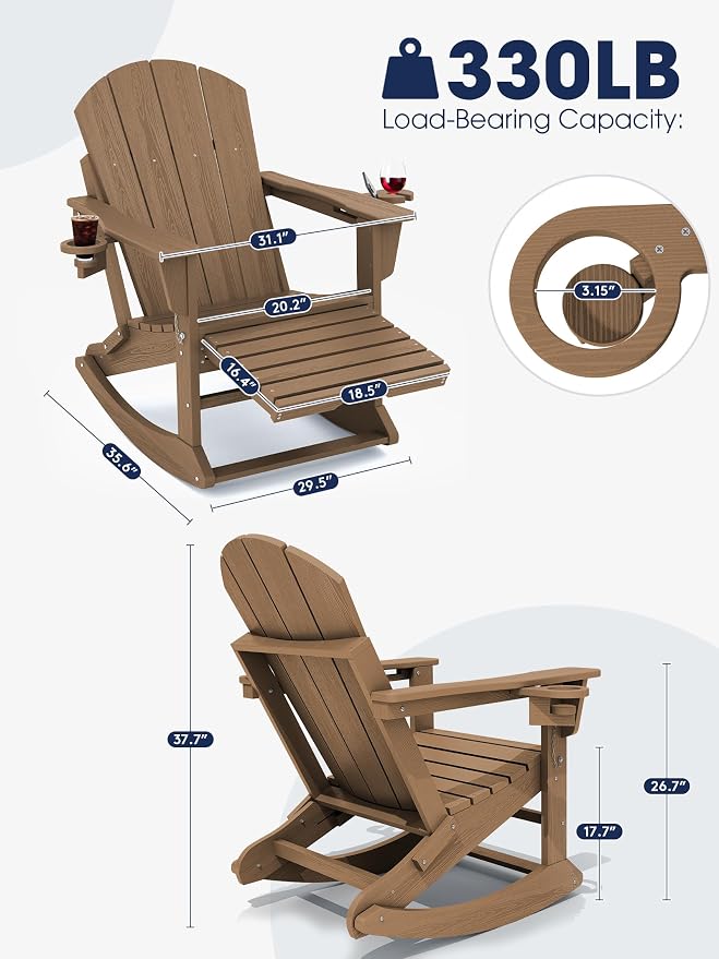 Adirondack Rocking Chair Set of 2 - Image 2