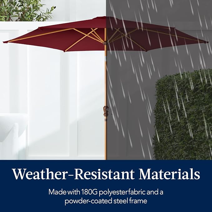 Best Choice Products 10ft Market Umbrella, Outdoor Sun Shade - Image 5