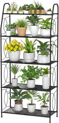 VyGrow 5 Tier Plant Stand Indoor Outdoor, Heavy Duty Plant Shelf, Metal Mesh by VyGrow