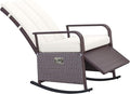 Outsunny Wicker Outdoor Rocking Chair, Patio Recliner by Outsunny