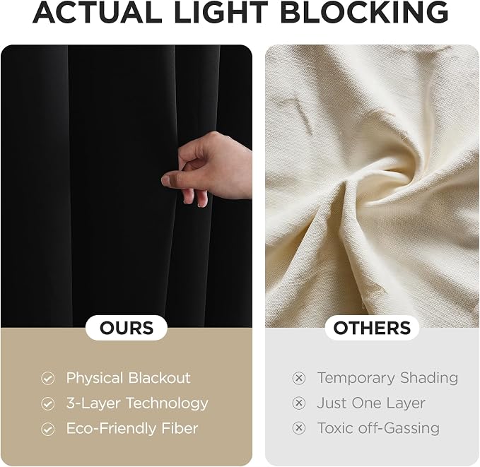 Joydeco Blackout Patio Sliding Door Curtains, Privacy Room Divider Curtains | - Image 7