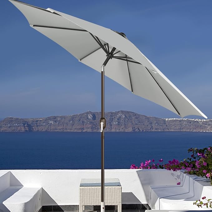 9' Outdoor Patio Umbrella, Outdoor Table Umbrella, Yard Umbrella, Market - Image 5