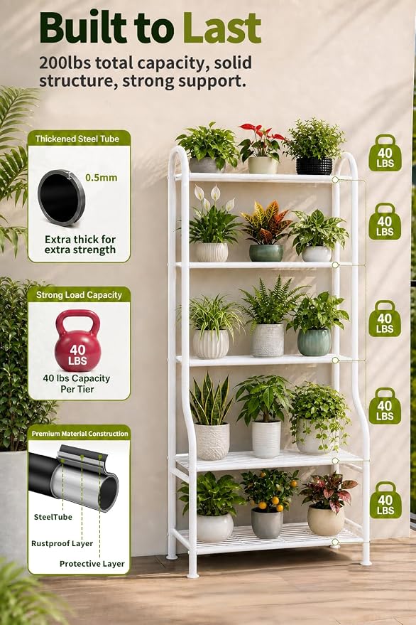 5-Tier Metal Plant Stand - Image 3