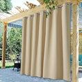 Indoor Outdoor Curtains W100 x L84 Inch Cream Beige, 1 Panel | Extra Wide Heavy by StangH