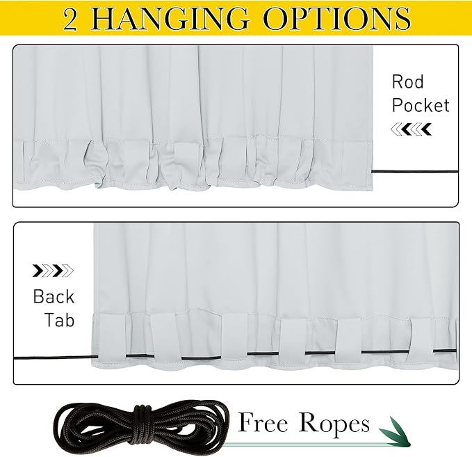 NICETOWN 2 PCs Weighted Outdoor Curtains - Image 6
