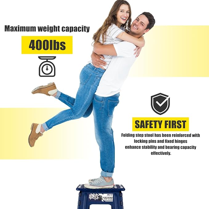 Delxo 16 Inch Folding Step Stool, Foldable Step Stool - Image 9