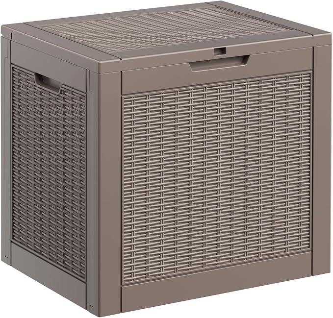 DRATO 36 Gallon Outdoor Storage Box Waterproof, Lockable Resin Deck Box by DRATOprovidesawarmandcozy