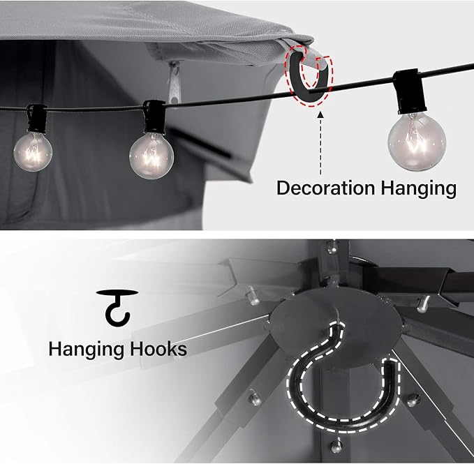 10' X 10' Waterproof Patio Gazebo - Image 7