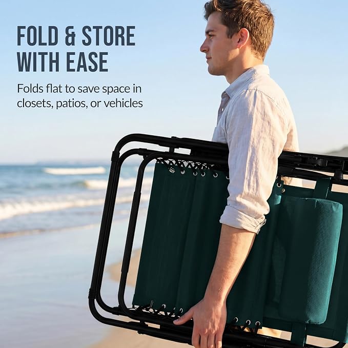 Best Choice Products Set of 2 Extra Wide Adjustable Steel Mesh Zero Gravity - Image 7
