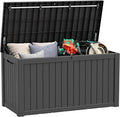 Outdoor Storage Box, 180 Gallon Large Outdoor Resin Deck Box, Storage by KAMABOKO