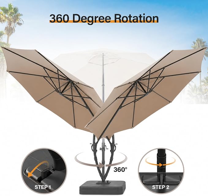 11ft Patio Cantilever Umbrella - Image 5