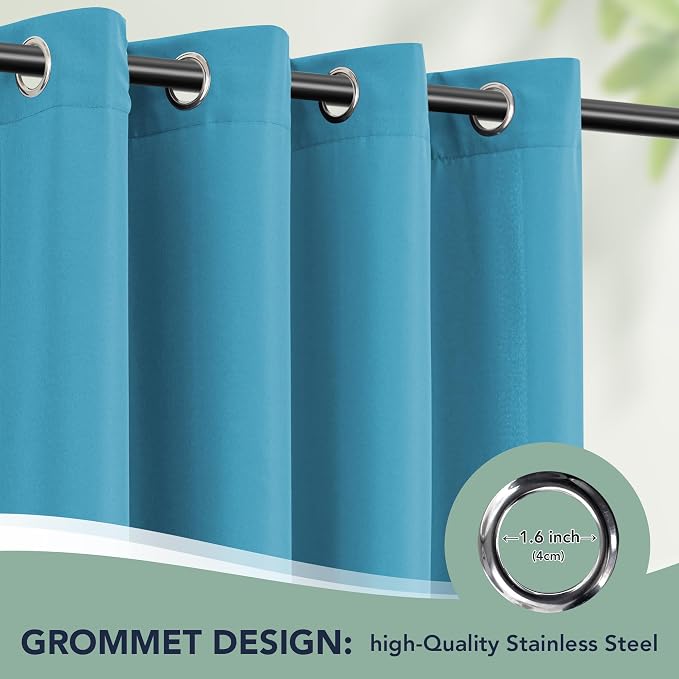 Patio Curtains Outdoor Waterproof, Privacy Drapes | Weatherproof & Sun Blocking - Image 6