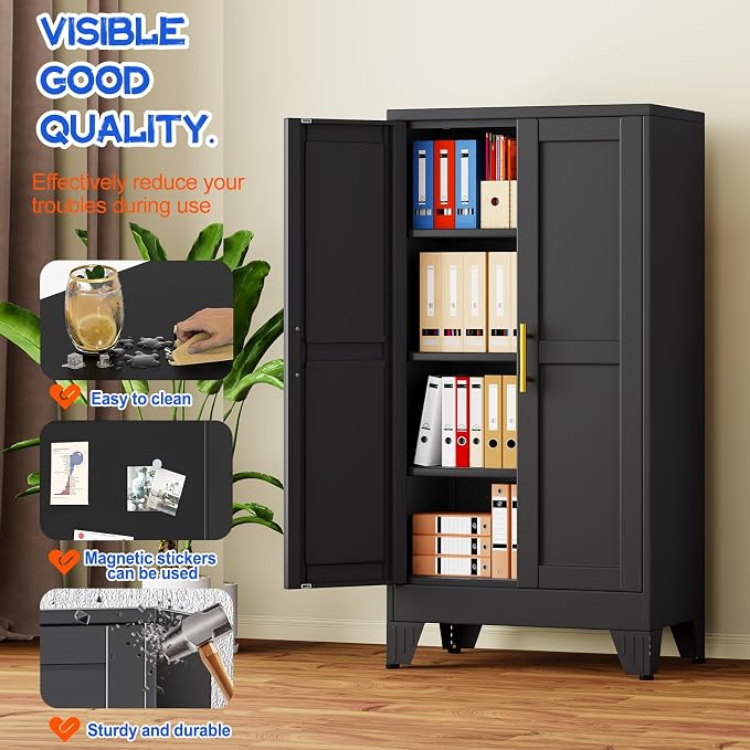 GAIOUS 47.2'' Tall Metal Garage Storage Cabinet, File Cabinet - Image 4