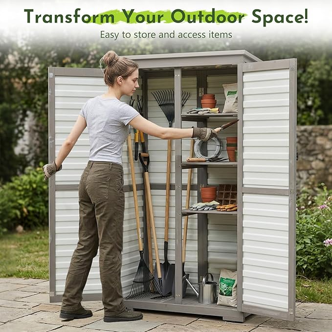 Tall Outdoor Storage Cabinet - Image 3