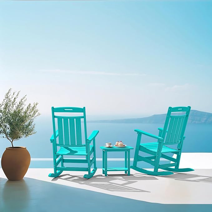 Oversized HDPE Outdoor Rocking Chair, All-Weather Resistant, Aruba | Heavy Duty - Image 3