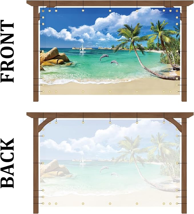 Shade&Beyond Custom Design Patio & Gazebo Backdrop Screen, Full-Color Printed - Image 3
