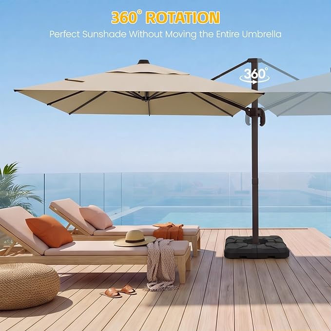 10x10 FT Patio Cantilever Umbrella - Image 4