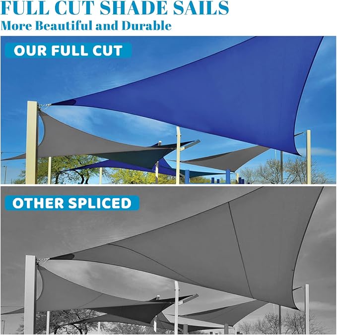 Sun Shade Sail 8'x19' Turquoise Blue Rectangle Custom Size | 95% UV Block - Image 5