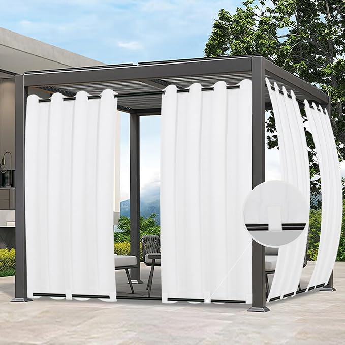 Easy-Going Outdoor Curtains for Patio 1 Panel, 54x84 inch, Weatherproof Privacy by Easy-Going