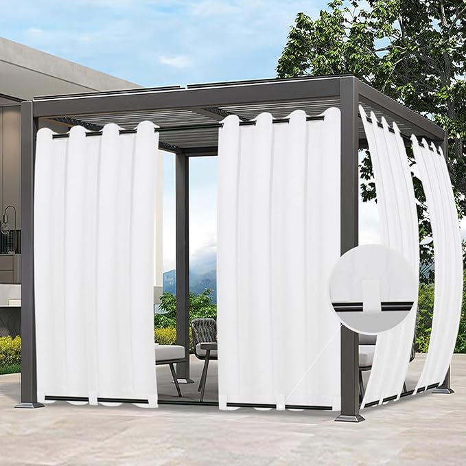 Easy-Going Outdoor Curtains for Patio 1 Panel, 54x72 inch, Weatherproof Privacy by Easy-Going