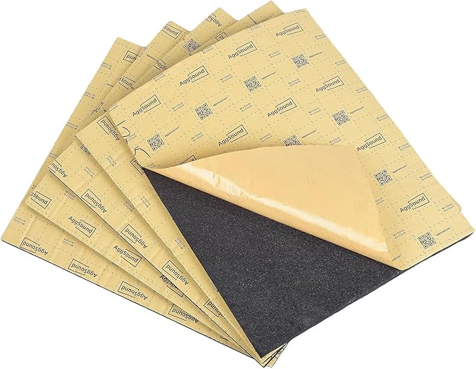 Sound Deadening Mat 197mil(5 mm) 49.73sqft - Closed Cell Foam Car Sound Deadening Material - Self-Adhesive Hood Insulation Heat Shield Auto Sound Dampening