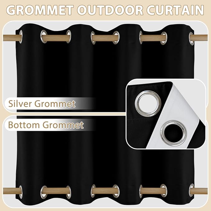 HDCAXKJ Waterproof Outdoor Curtains - Image 3