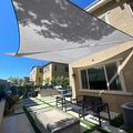 Sun Shade Sail 8'x10'x12.8' Light Grey Triangle Custom Size | 95% UV Block by SUNLAX