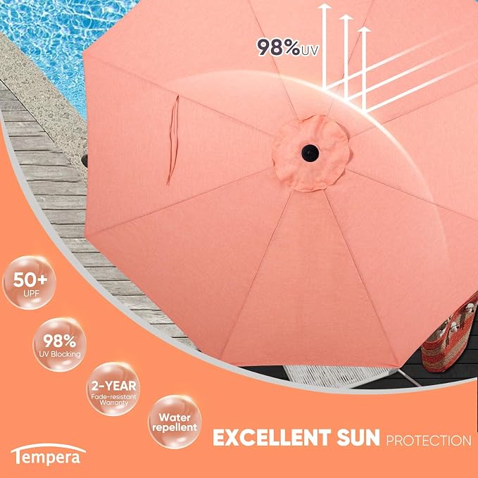 Tempera Patio Market Outdoor Table Umbrella - Image 2