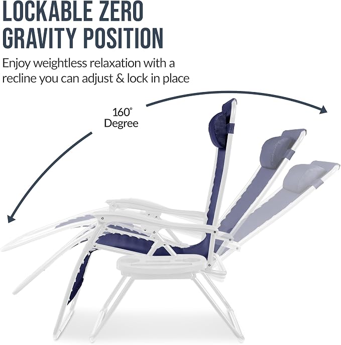 Best Choice Products Set of 2 Extra Wide Adjustable Steel Mesh Zero Gravity - Image 5